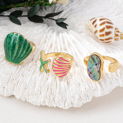 SILUEEN™ - Set di anelli "Tesoro del Mare" 