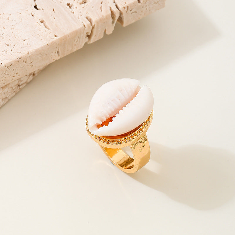 SILUEEN™- Anillo Shell Dorado