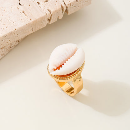 SILUEEN™- Anillo Shell Dorado