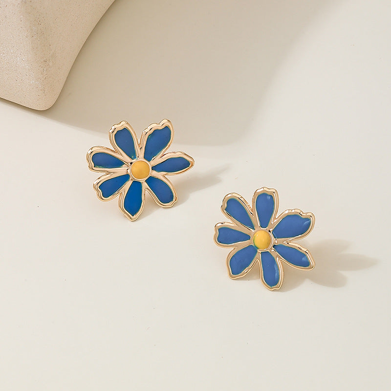 SILUEEN™- Blue Daisy Earrings