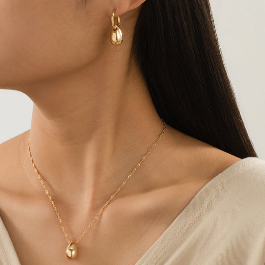 SILUEEN™ - Set a forma di goccia dorata 