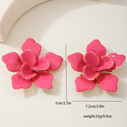 SILUEEN™ - Maxi orecchino a forma di fiore rosa