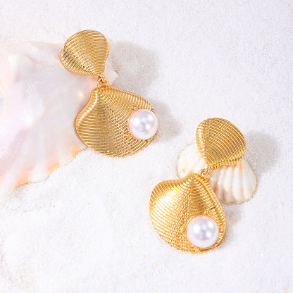 SILUEEN™ - Orecchini con conchiglie di perle