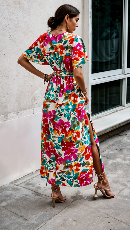 SILUEEN™-Vestido Bougainvillea - Plus Size Friendly