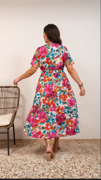 SILUEEN™- Vestido Bougainvillea – Plus Size Friendly