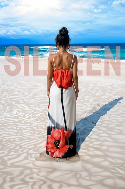 SILUEEN™ - Abito Fiore di Fuoco 