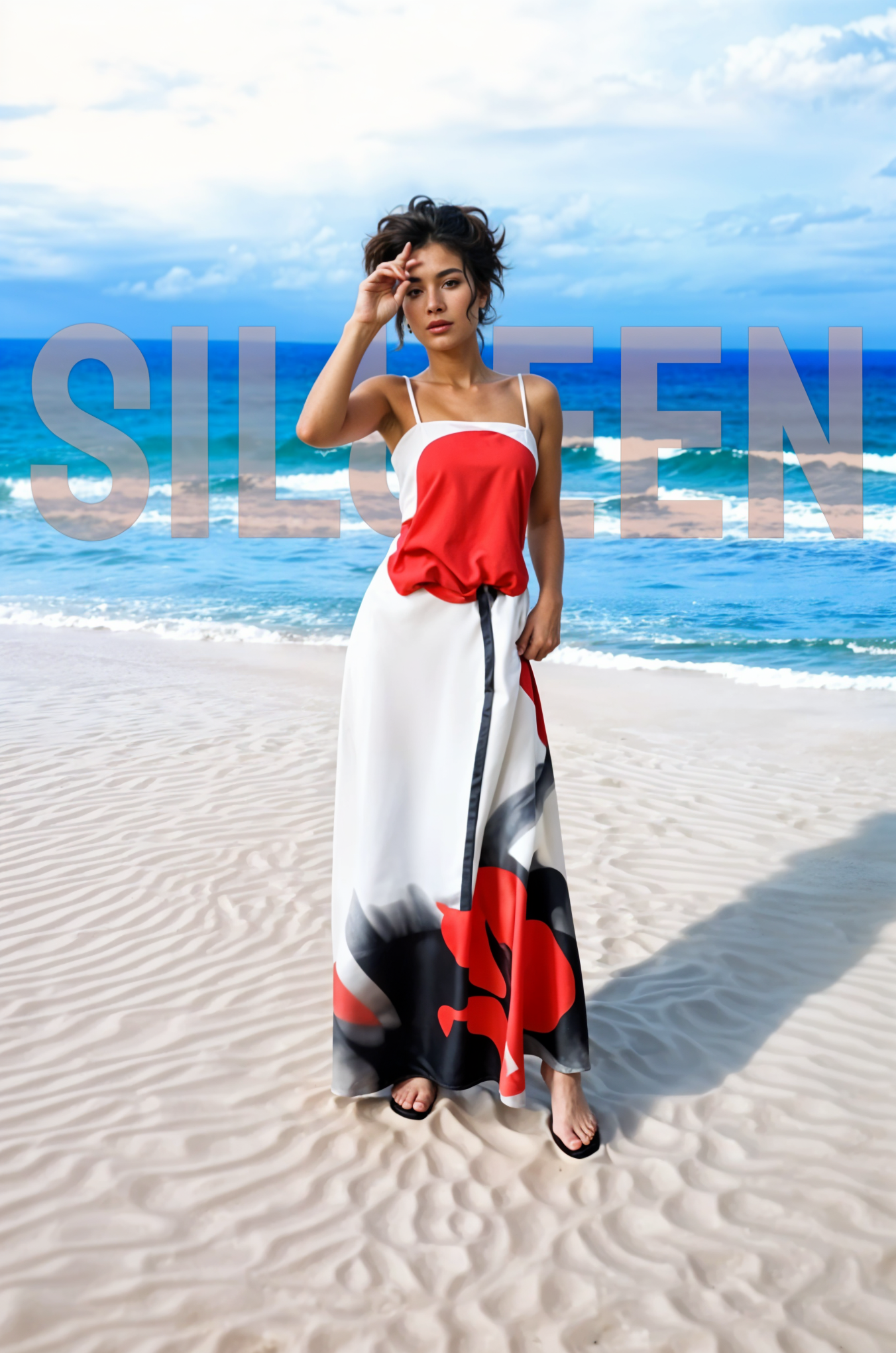 SILUEEN™ - Abito Fiore di Fuoco 